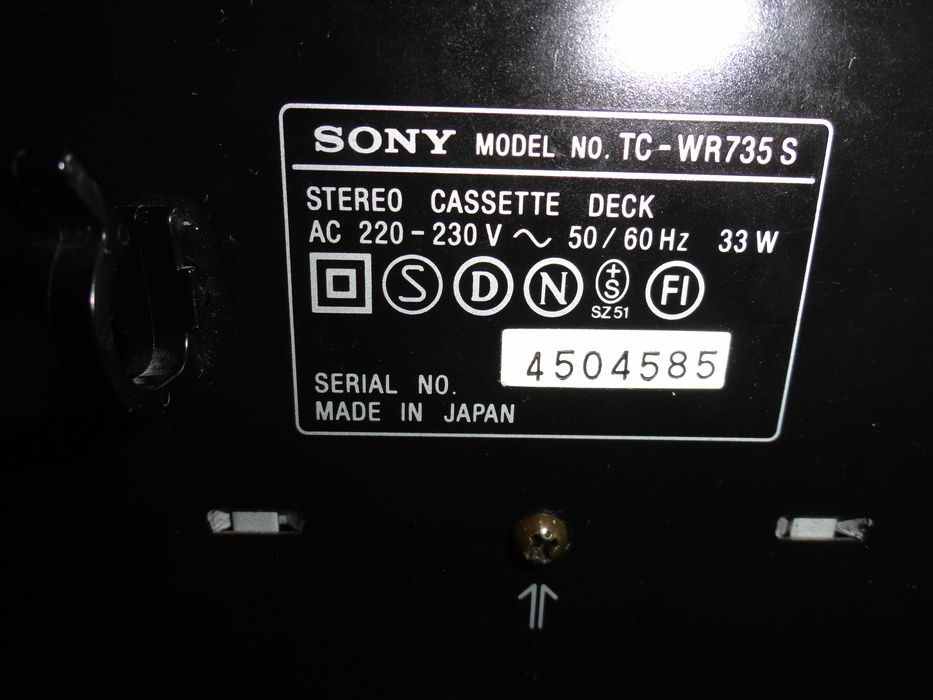 Магнитофон двухкассетный,Япония, SONY TC-WR735S,после техобслуживния.