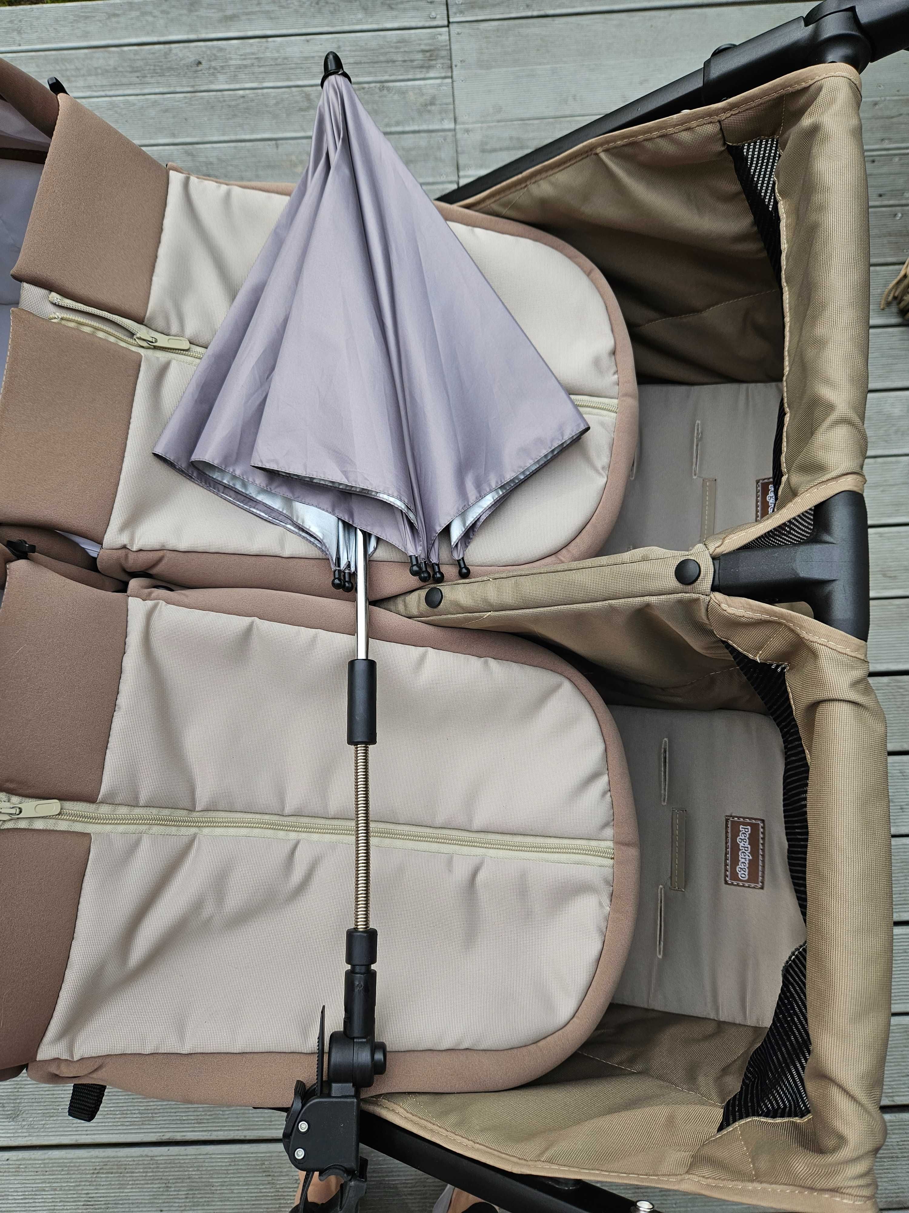 Peg Perego Book for two + gondole + 2 zimowe śpiworki