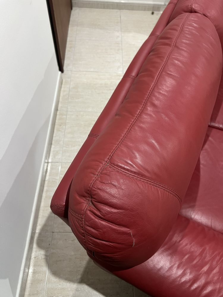 Sofa Pele Vermelho