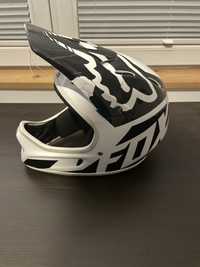 Kask Fox Rampage Race Biały Czarny Fullface roz. M