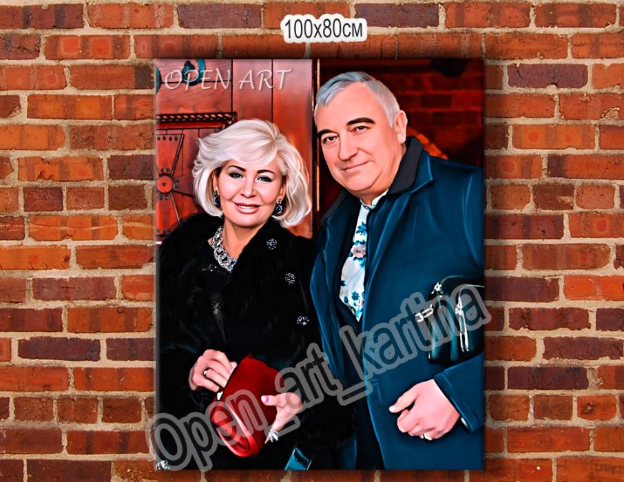 Картина (фото) на холсте. Портрет на холсте. Печать на холсте.подарок