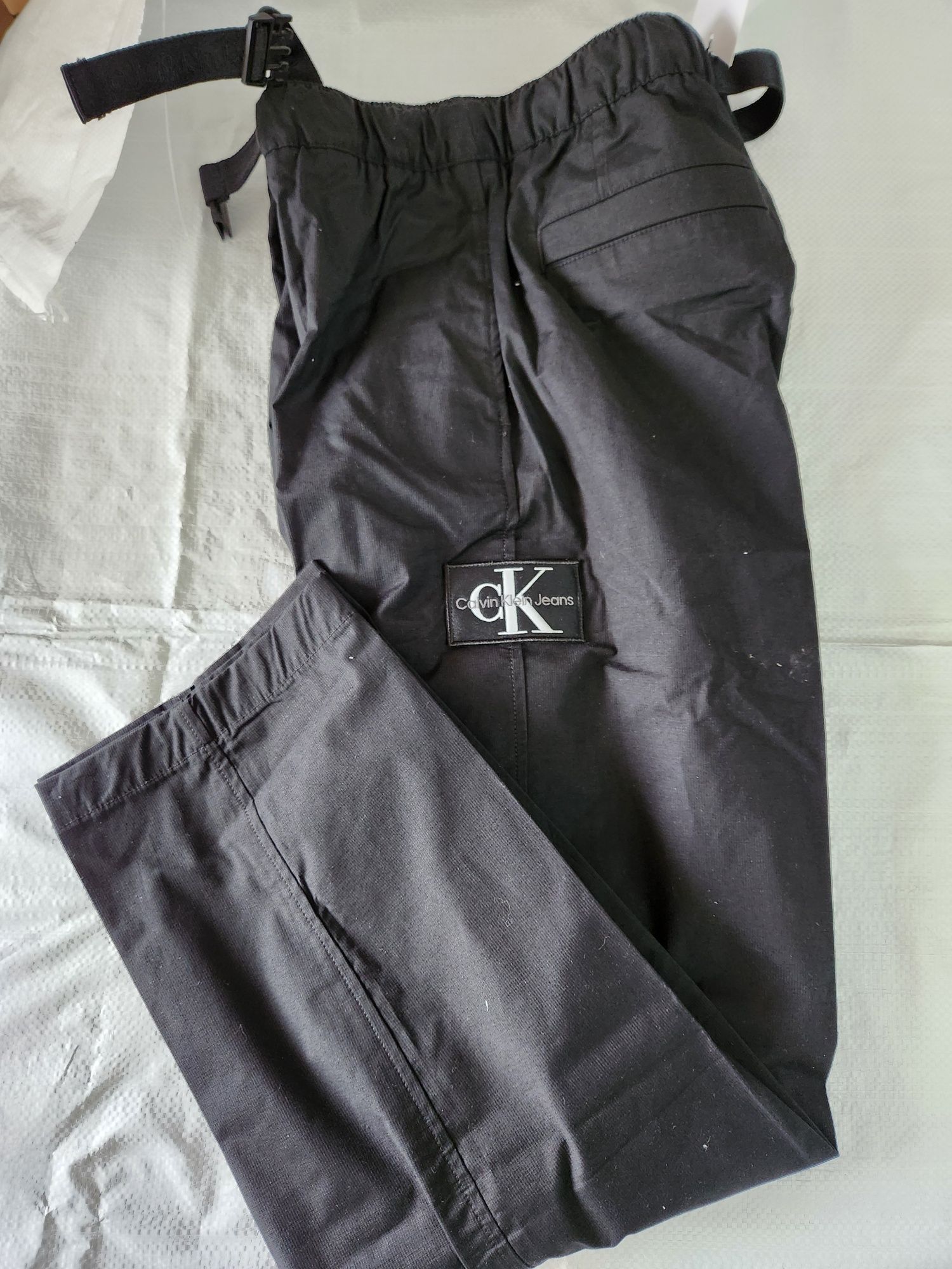 Spodnie Calvin Klein CK, bojówki, czarne, rozmiar M
