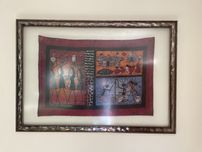 Quadro Africano em tecido
