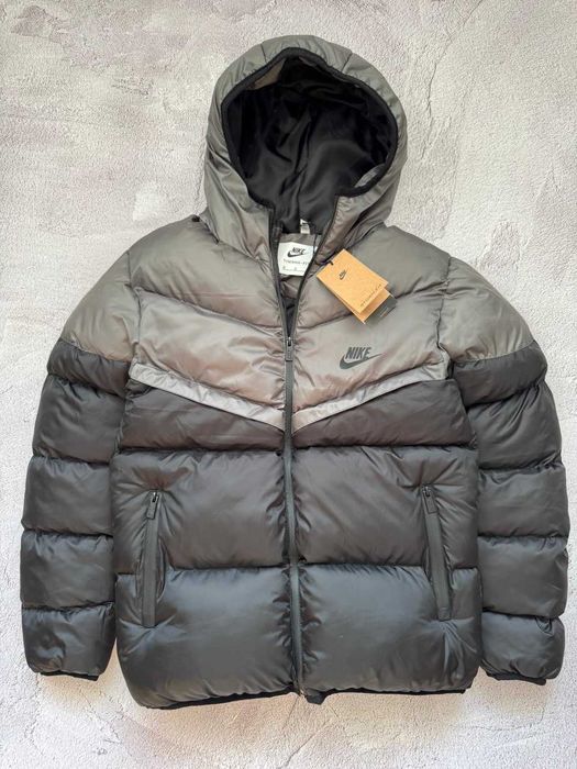 !SALE! Пуховик Nike Storm-Fit Black Gray XS S M L XL XXL куртка найк