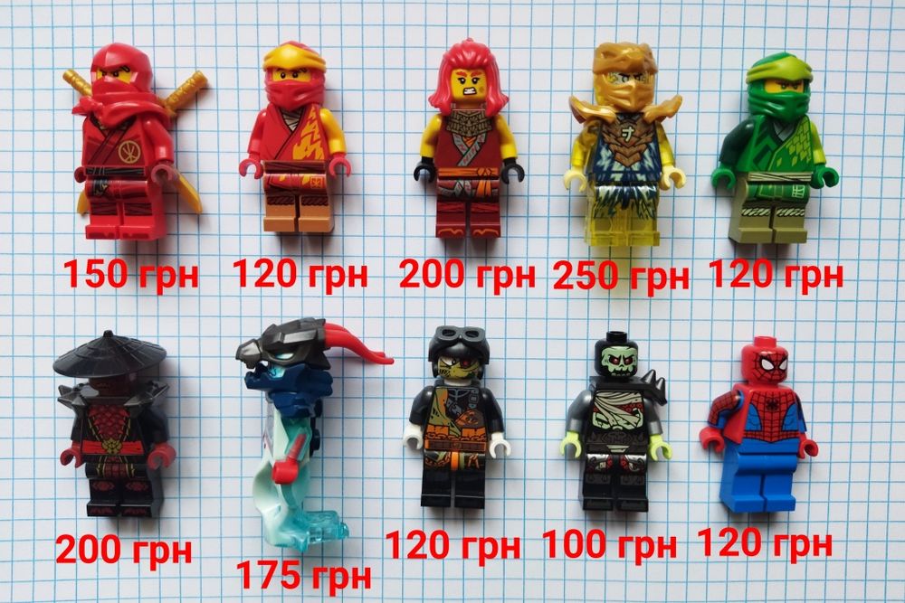 Лего фігурки Ніндзяго, Марвел супергерої, Людина-павук, Зоряні війни