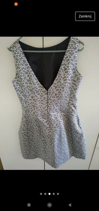 Cekinowa srebrna  sukienka