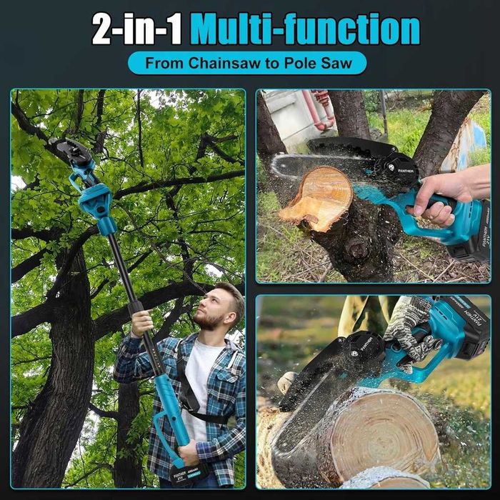 Panthem piła łańcuchowa z wysięgnikiem,kompatybilny z Makita, bez AKU