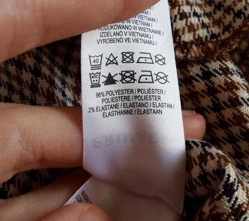 Юбка трапеция в мелкую гусиную лапку primark