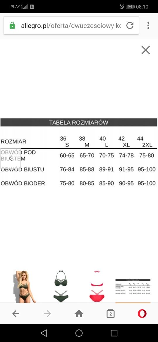 Nowy stroj z metka roz40 ale max 38