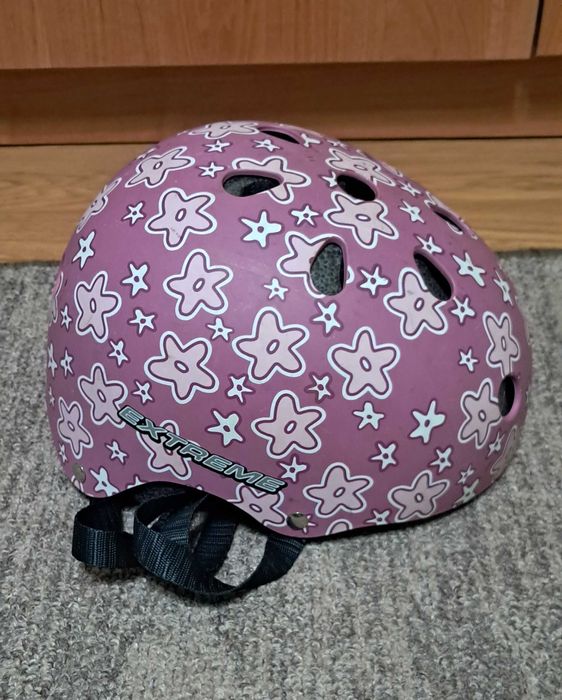 Kask rowerowy dla dziewczynki rozmiar 48 - 52 cm