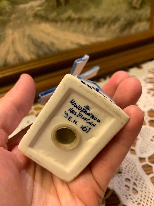 мельница фарфоровая Кломп башмак Делфт Голландия