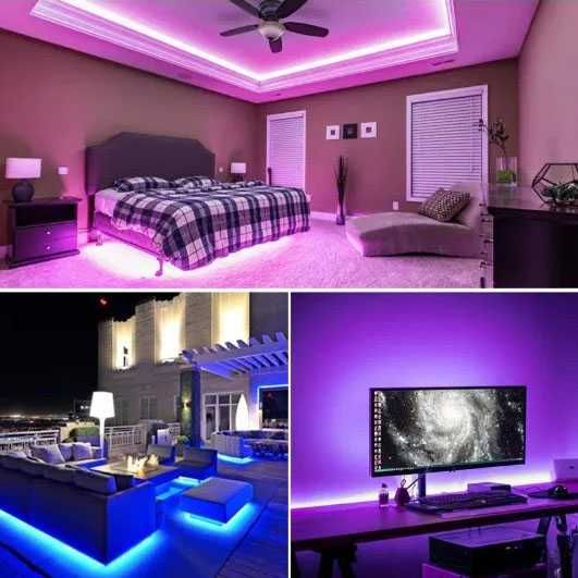 Світлодіодна стрічка RGB LED 5 м з пультом та блоком живлення