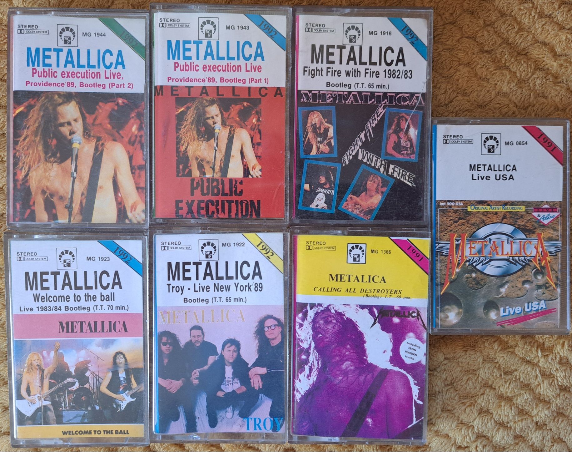 7 x kasety magnetofonowe METALLICA - Bootlegi