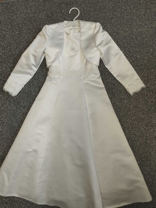 Sukienka komunijna bolerko wianek