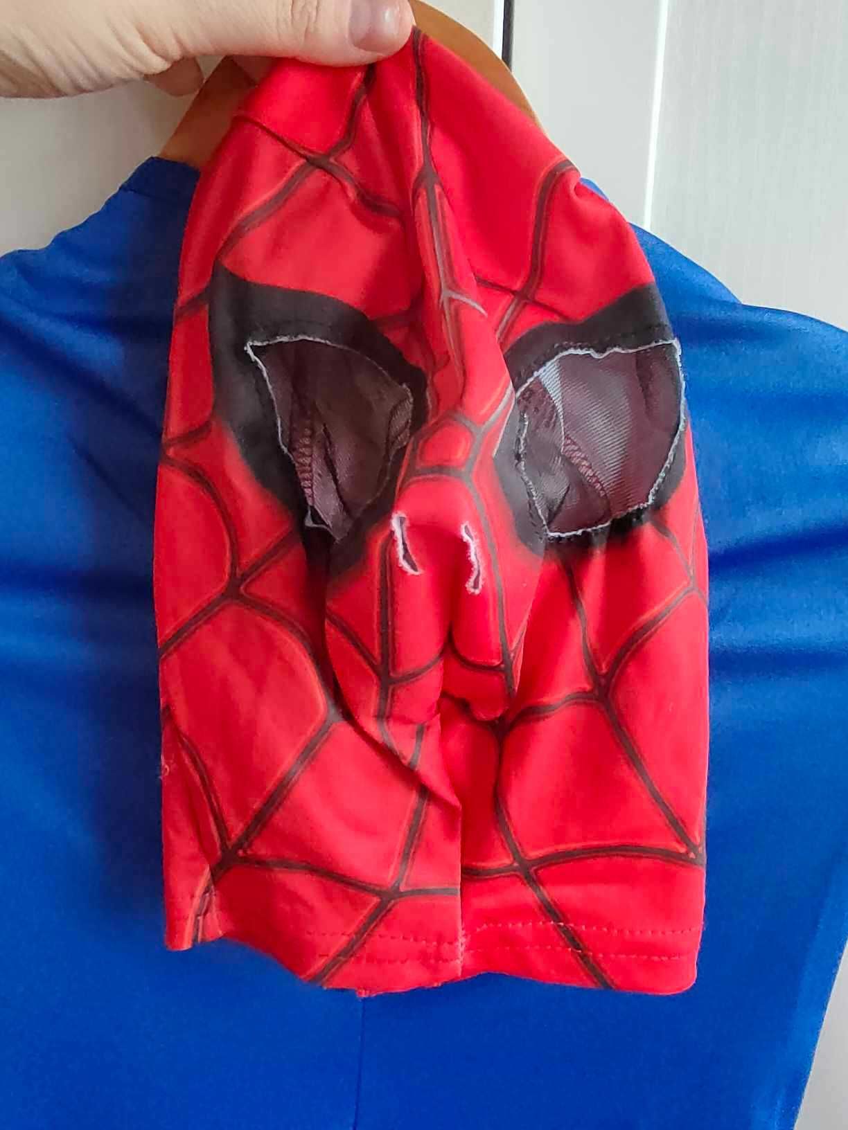 jak nowy strój przebranie bal spidermana z maską 5-6 lat