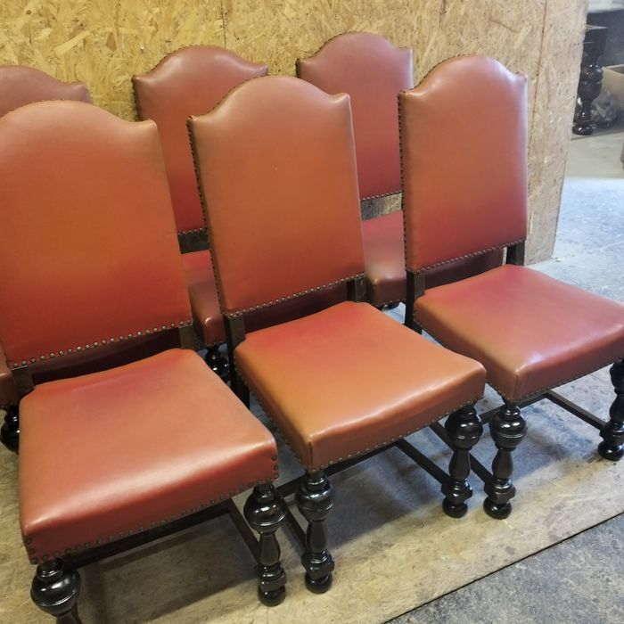 Okazja komplet starych 6 krzezseł dębowychh