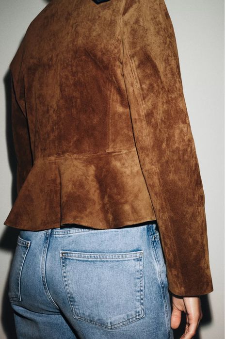 Zara замшевий піджак ,жакет  S розм
