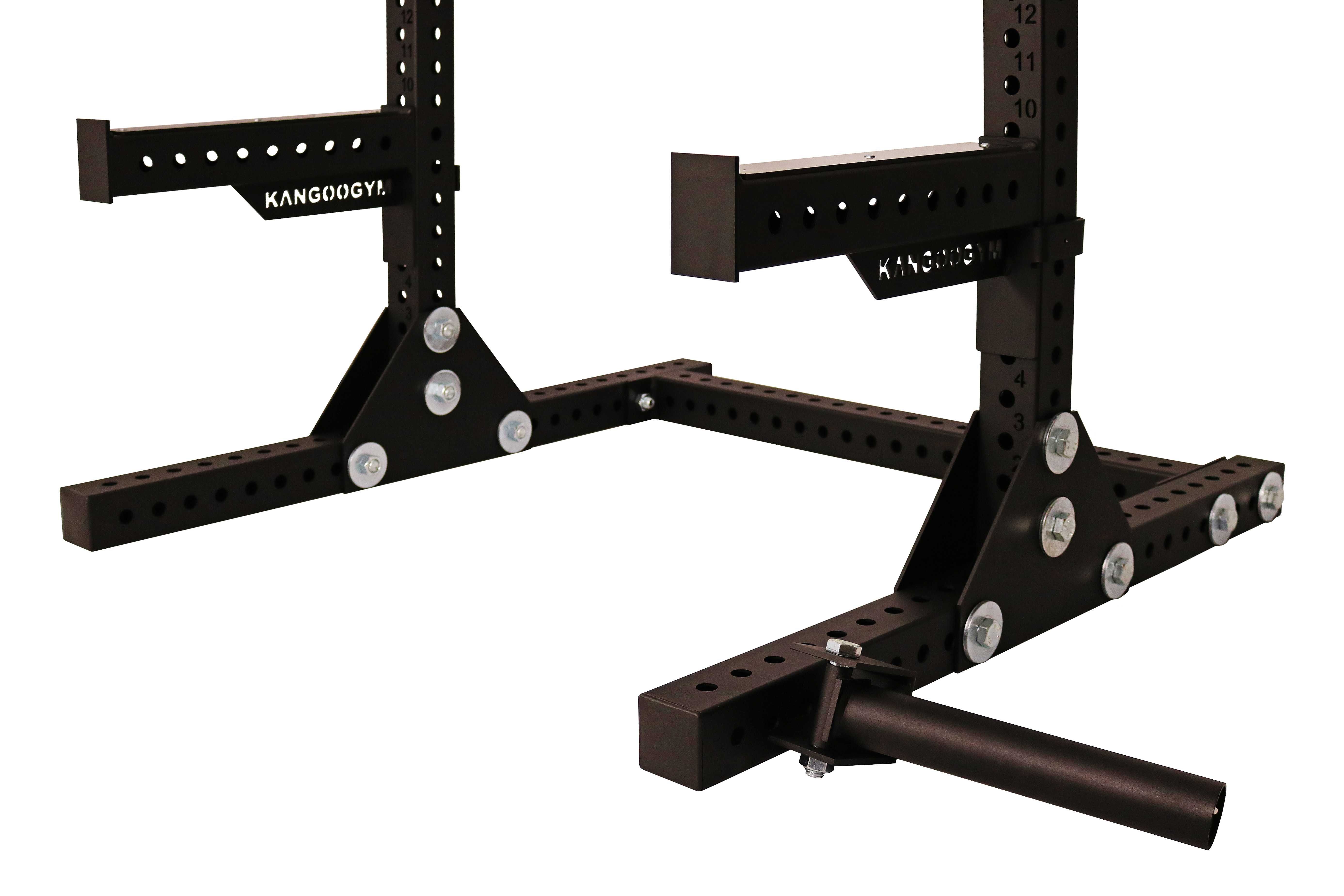 HALF RACK 80x80x3 + stacja DIP + landmine + belki / klatka siłownia