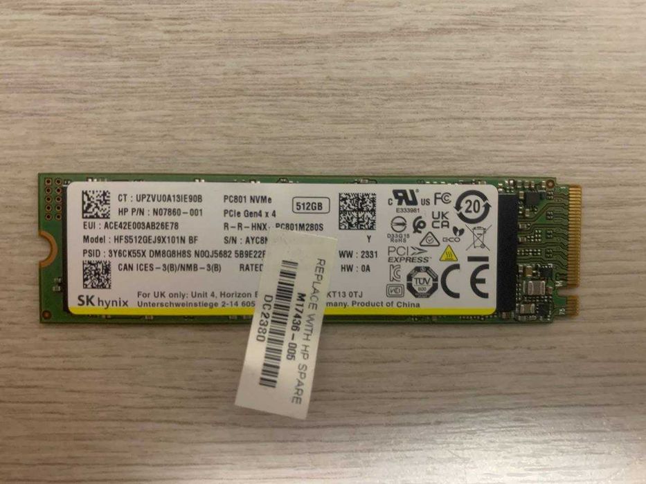 Накопитель SSD SK Hynix 512Gb NVMe M.2 (HFS512GEJ9X101N)