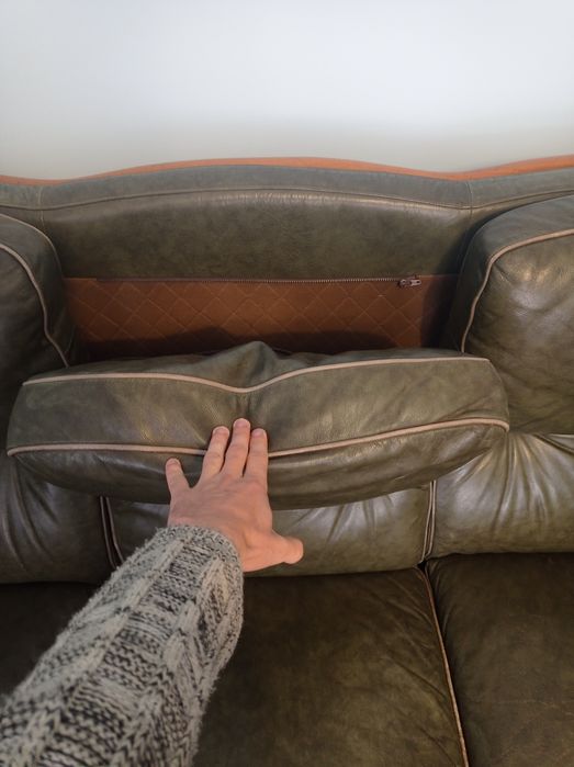 Диван шкіряний зелений 180см з Німеччини sofa софа