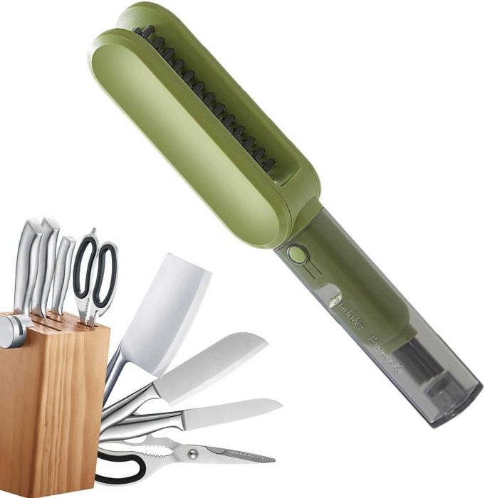 Щітка губка точилка для кухонних ножів та столовиих придадів 3 в 1