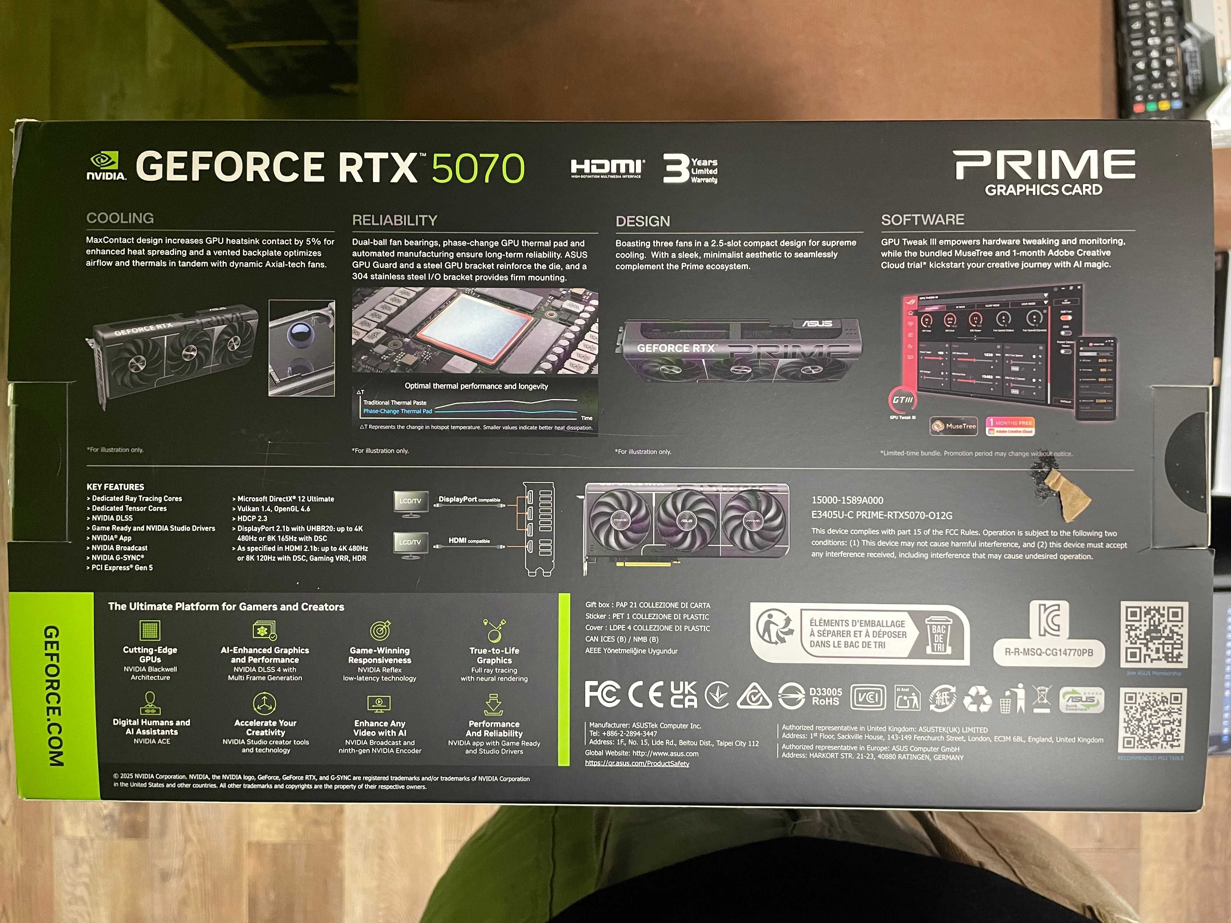 Placa grafica Asus Prime GeForce RTX™ 5070 GDDR7 12GB OC