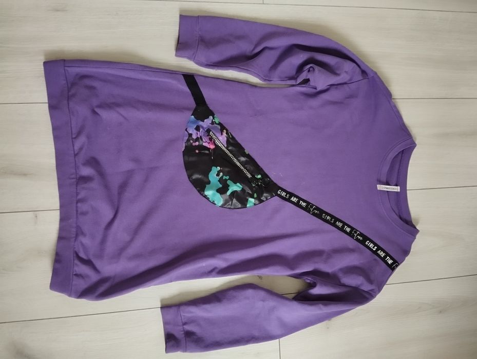 Sukienka coccodrillo rozmiar 146 fioletowa z kieszonką