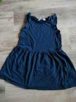 Czarna sukienka z falbankami H&M 122/128 cm
