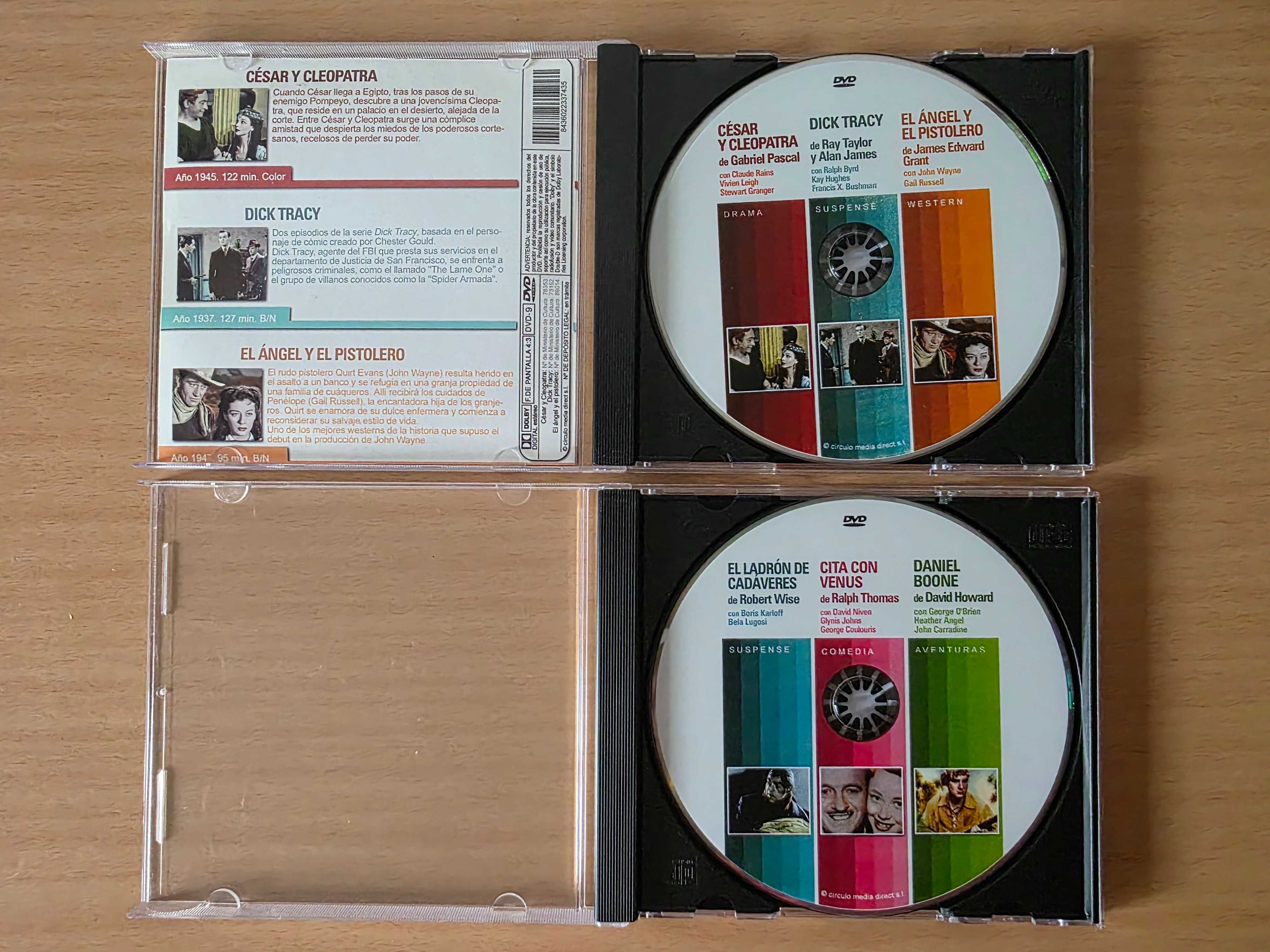 4 DVDs com filmes antigos
