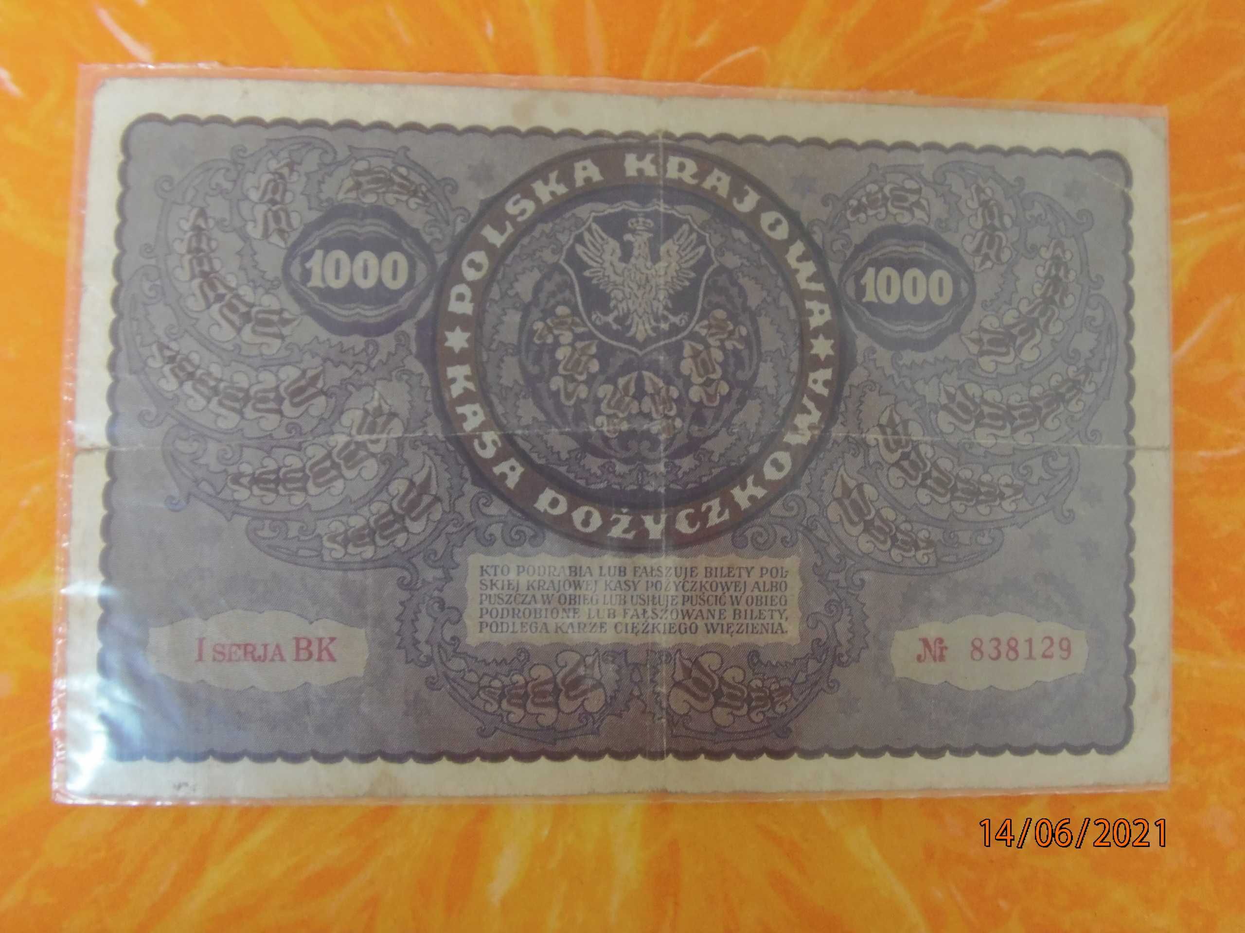 Banknot 1000 Marek polskich