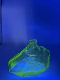 Perfumetka pojemnik szkło uranowe zielone szkło użytkowe