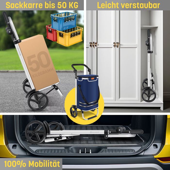 Wózek zakupowy transportowy torba na kółkach 56l 50kg kesser