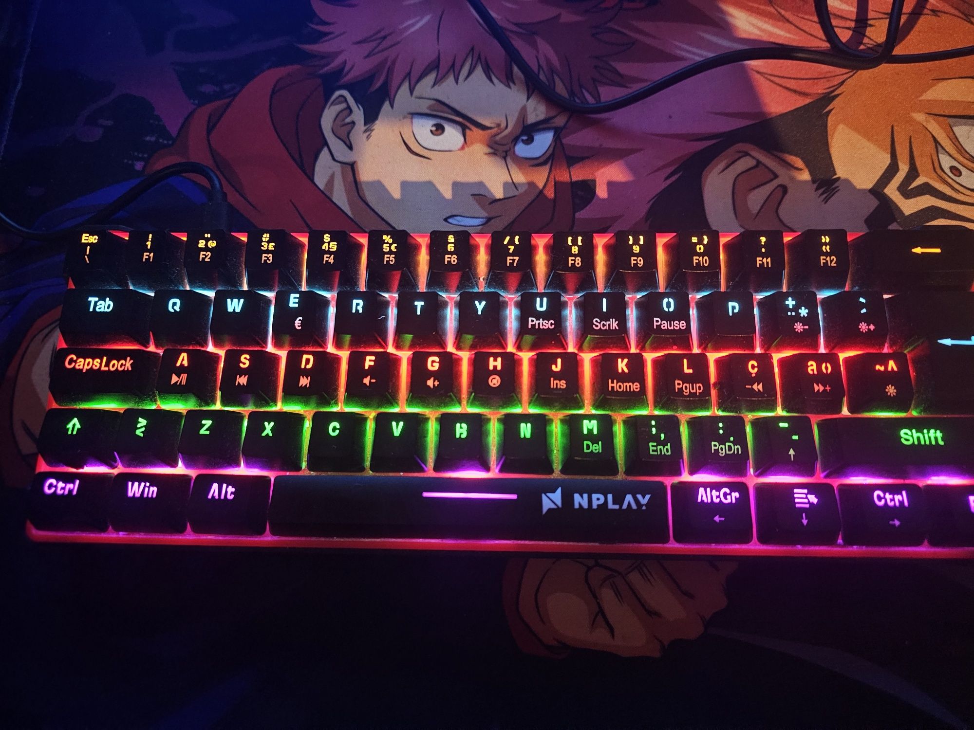 Pc gamer com rato,teclado,comando e tapete de rato