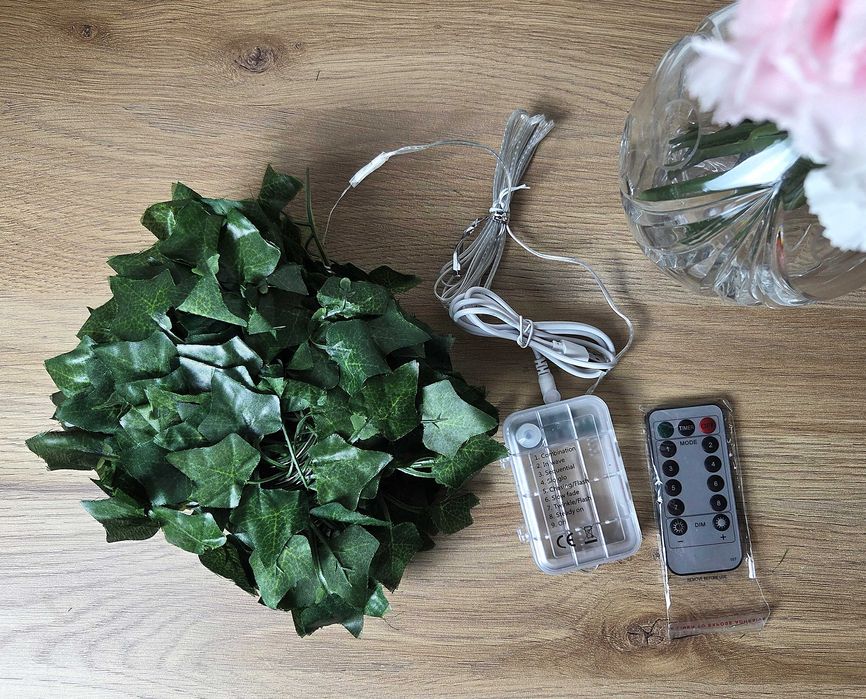 Girlanda sztuczny bluszcz z lampkami LED