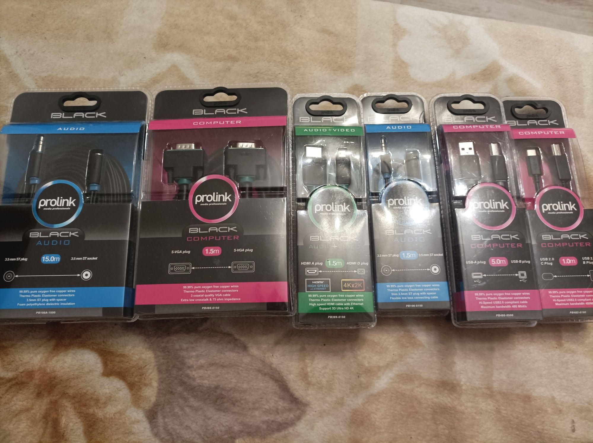 Zestaw kabli prolink do komputera audio