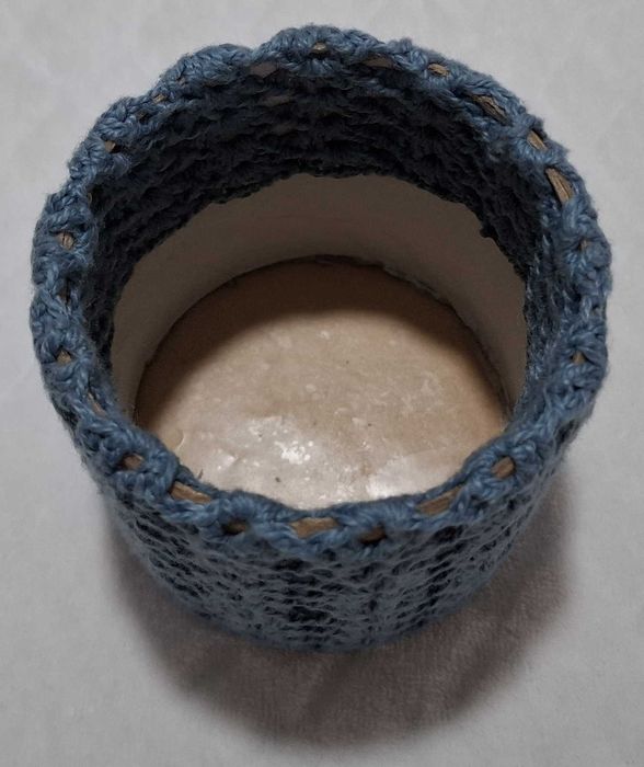 Pojemnik na długopisy, kredki, 9x8,5cm, praca plastyczna (Handmade)