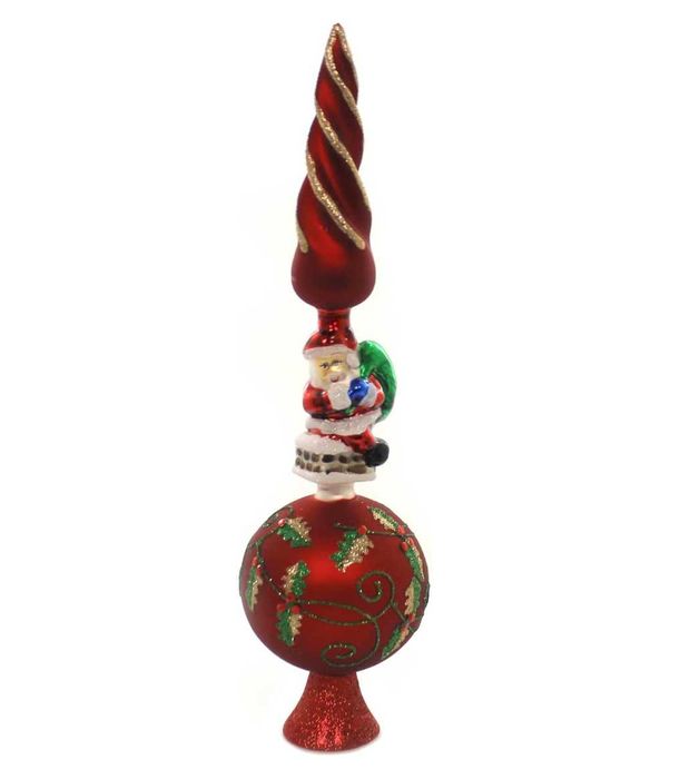 Kurt Adler ялинкова прикраса на верхівку зі скла