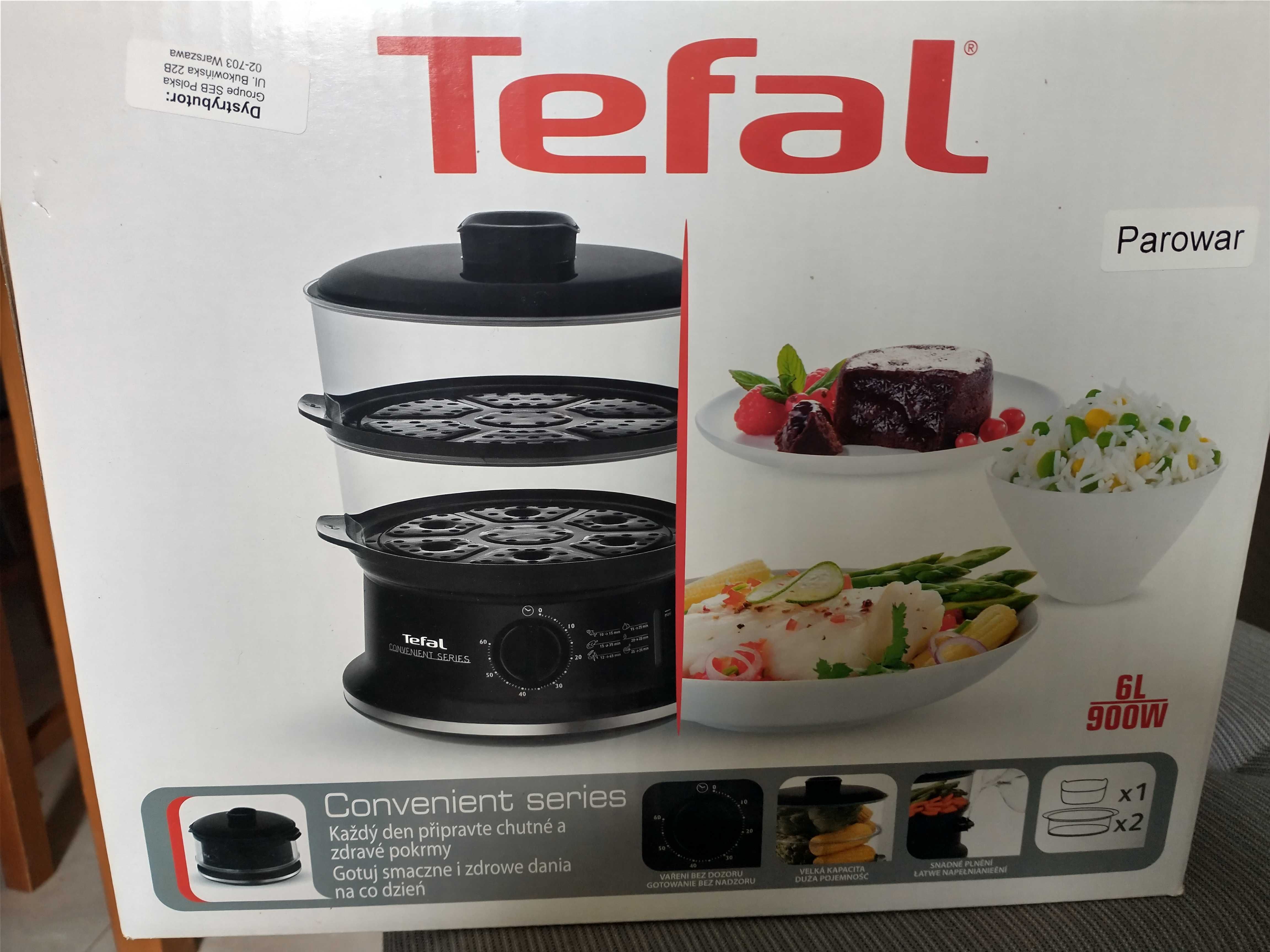 Parowar Tefal Convenient vc1401 6l czarny 900w