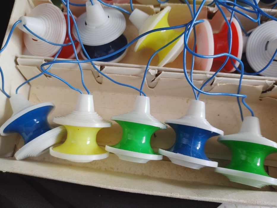 Lampki choinkowe światełka na choinkę PRL ZSRR retro vintage