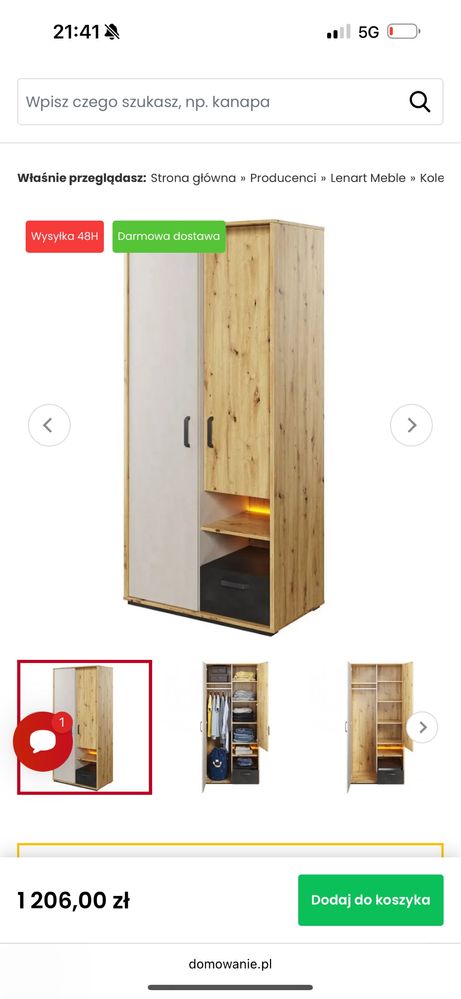 Komplet mebli Qubic