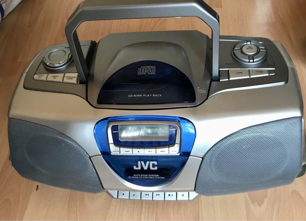 Przenośny Boombox JVC RC-BX53SL CD/Radio/kaseta+ bas! w pełni Sprawny