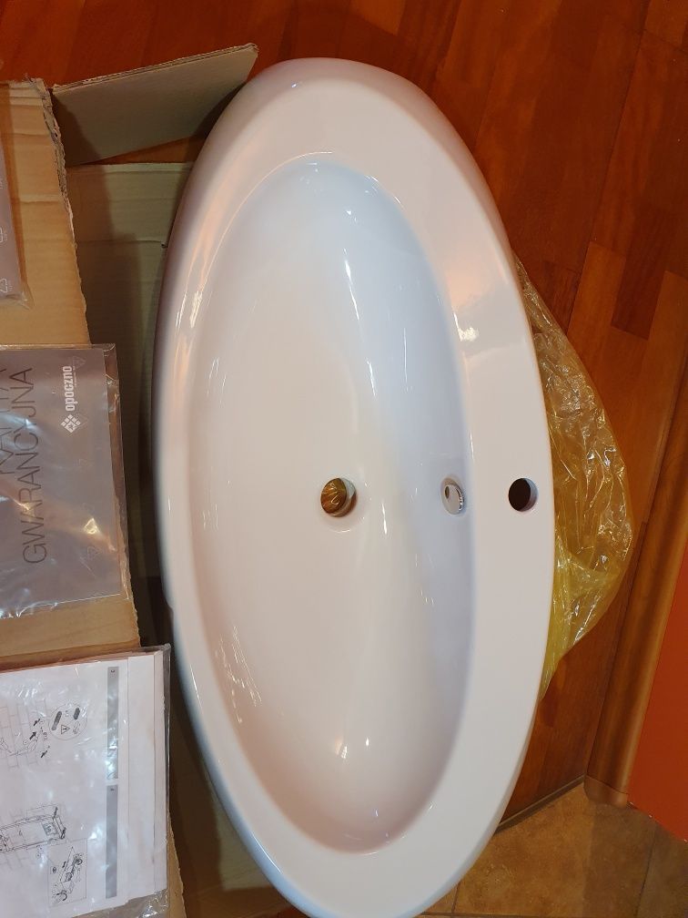 Umywalki nablatowe ceramiczne 90 cm nowe