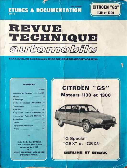 Livros de Mecânica Revue Technique Automobile