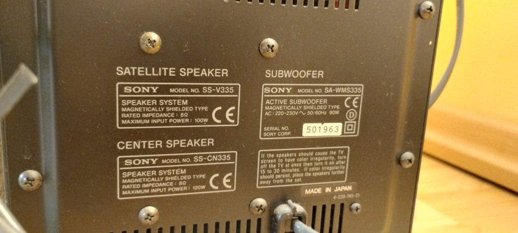 SUBWOOFER SONY SA-WMS 335 odbiór w Katowicach