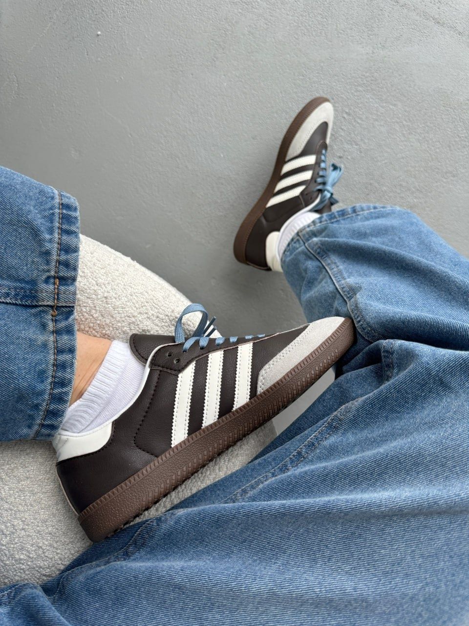 Жіночі кросівки Adidas Samba Brown/Grey/White