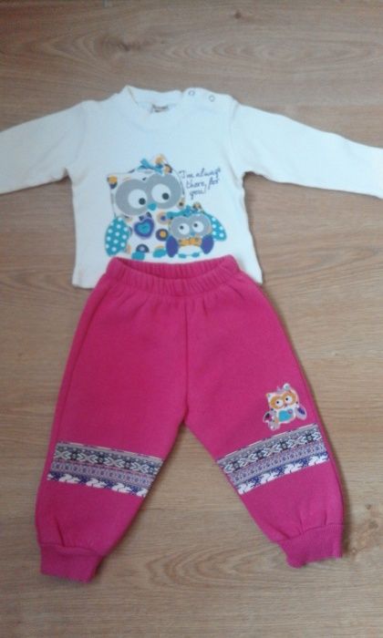 Костюм флисовый (кофта,штанишки,реглан) для девочки р.80 1 год
