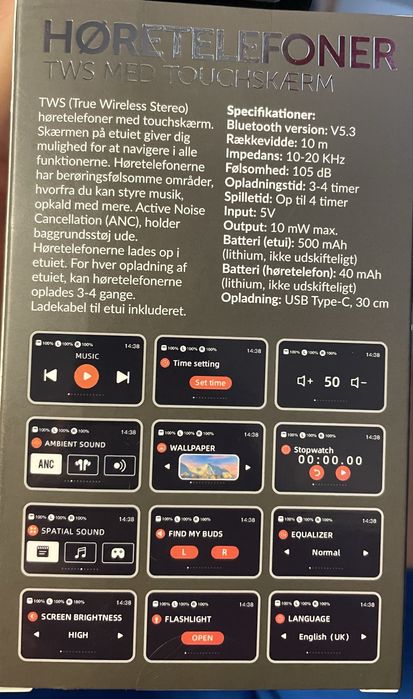 Nowe  Słuchawki douszne bezprzewodowe Nohro - czarne