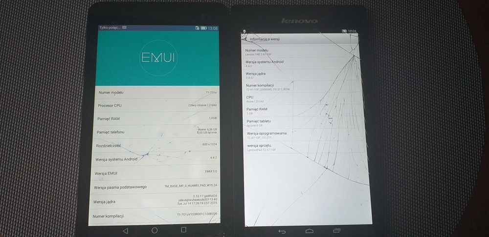 Tablet Huawei i Lenovo 7 cali ,działające