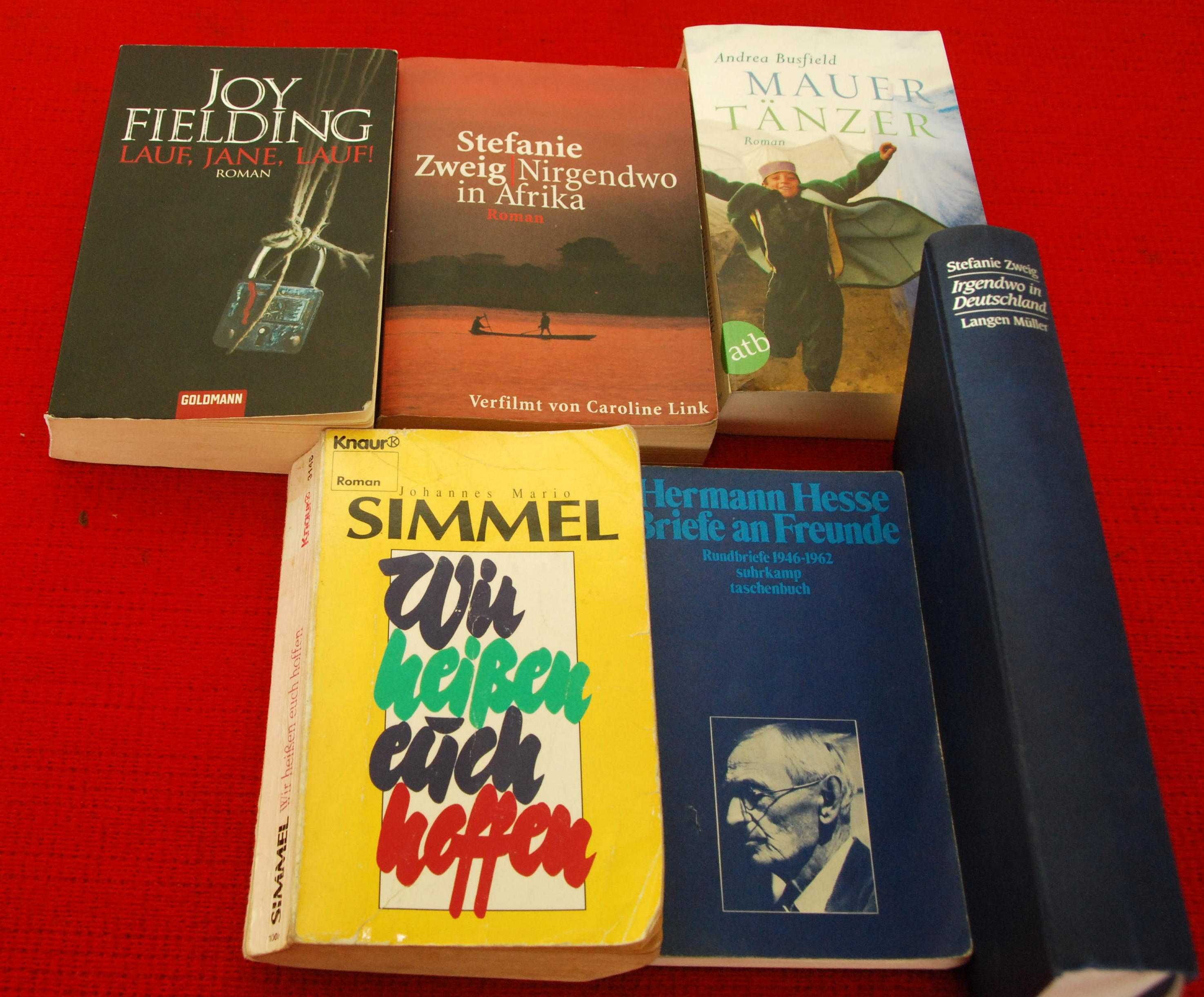 6 szt. Książki w języku niemieckim Fielding Simmel Zweig