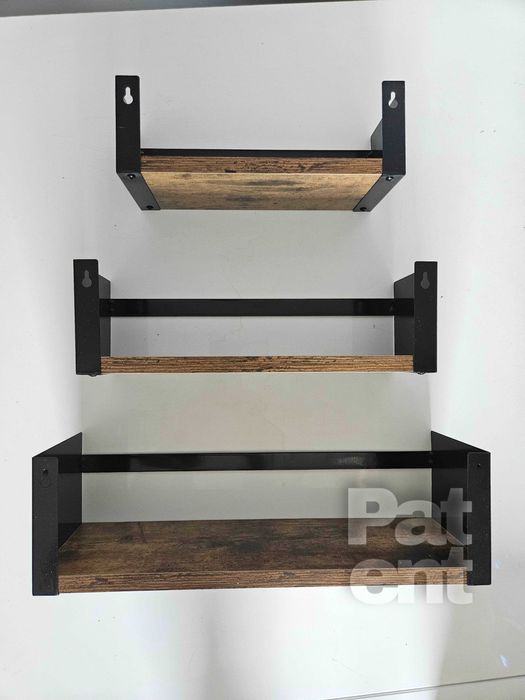 Półka łazienkowa 3 sztuki loft retro na ścianę ścienne dekoracja